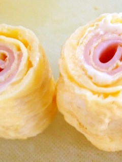 超簡単♪ハムと卵のクルクル巻き♪-レシピのメイン写真