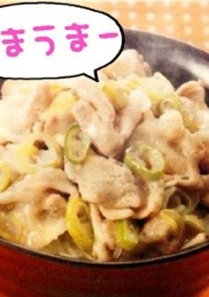 豚バラネギ塩丼-レシピのメイン写真