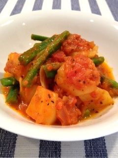じゃがいもとインゲンのトマト煮-レシピのメイン写真