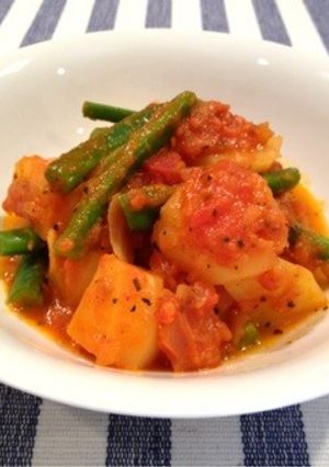 じゃがいもとインゲンのトマト煮-レシピのメイン写真