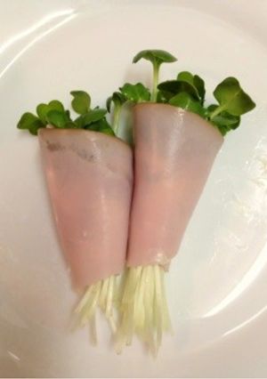 お弁当に☆ハムのかいわれ巻き-レシピのメイン写真