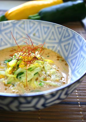 ◖そうめんズッキ◗タヒニ麺つゆ-レシピのメイン写真