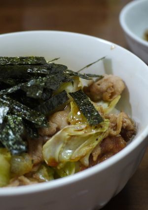 豚バラきゃべつ丼-レシピのメイン写真