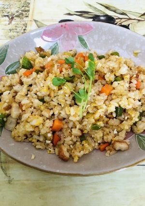 常備野菜でパラパラ簡単焼き飯(炒飯)♬-レシピのメイン写真
