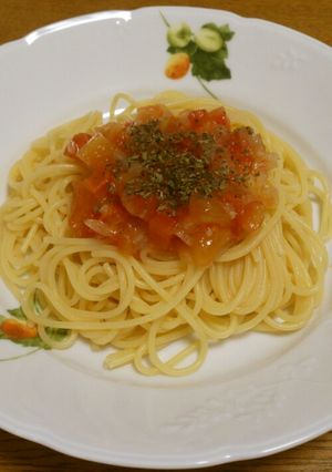 レンジで簡単♪冷製パスタトマトソース-レシピのメイン写真