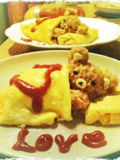 チーズ入り♡リラックマオムライス-レシピのメイン写真