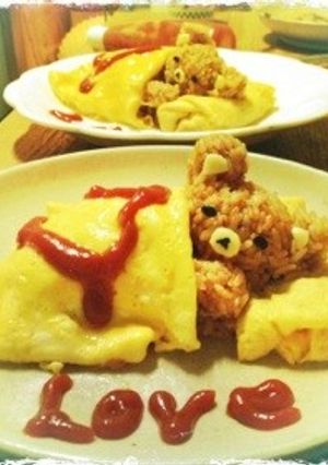 チーズ入り♡リラックマオムライス-レシピのメイン写真