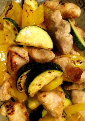 お弁当★鶏肉と夏野菜レモンソテー-レシピのメイン写真
