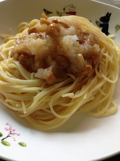 サッパリなめこおろしの冷製パスタ-レシピのメイン写真