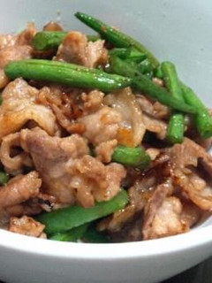 いんげんと豚肉の生姜めんつゆ炒め-レシピのメイン写真