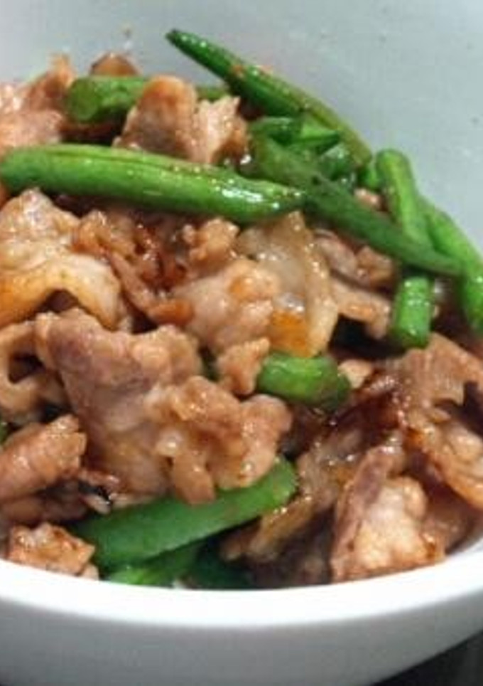 いんげんと豚肉の生姜めんつゆ炒め-レシピのメイン写真