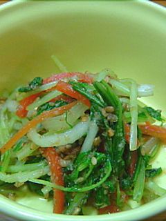 ゴマの香りがたまらない!水菜のゴマ和え-レシピのメイン写真