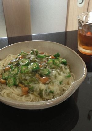 ぶっかけそうめん！ネバネバーランド☆-レシピのメイン写真