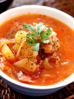 塩麹で簡単!鶏肉のトマト煮込み-レシピのメイン写真