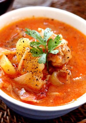 塩麹で簡単！鶏肉のトマト煮込み-レシピのメイン写真