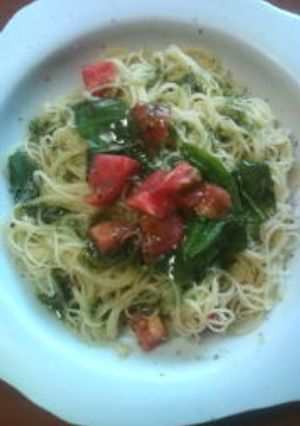 トリュフ入りトマトの冷製パスタ-レシピのメイン写真