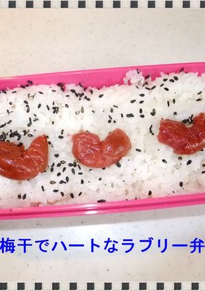 ✿梅干でハートなラブリー弁✿-レシピのメイン写真