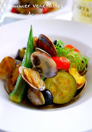 夏野菜のソテー＊あさりのアクアパッツァ風-レシピのメイン写真