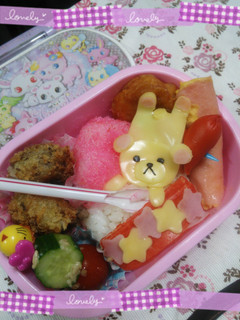 かき氷にとびつくコリラックマ弁当♪-レシピのメイン写真