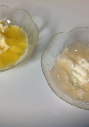 フローズンヨーグルトのCarinaがけ-レシピのメイン写真