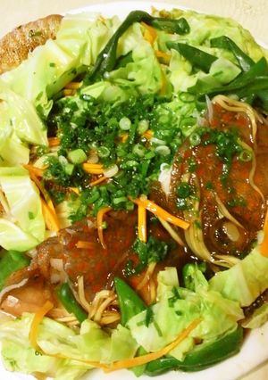 キジハタ野菜オイスタレンジ蒸し-レシピのメイン写真
