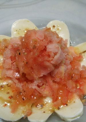 トマトかき氷とモッツァレラのカプレーゼ-レシピのメイン写真