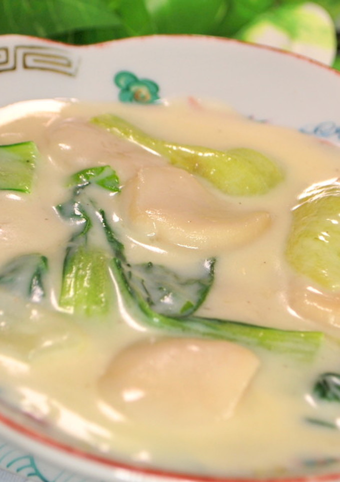 中華は簡単！！　青梗菜と帆立のクリーム煮-レシピのメイン写真