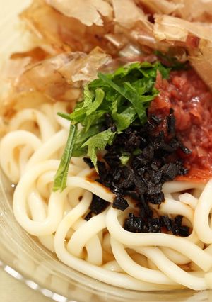 塩糀昆布の冷たいさっぱり梅しそうどん-レシピのメイン写真