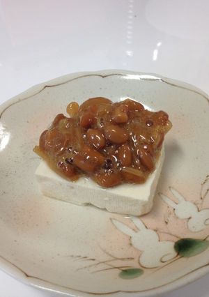 簡単!納豆、なめたけの豆腐サラダ-レシピのメイン写真