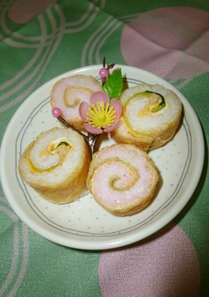 お弁当に♡可愛いグルグル稲荷-レシピのメイン写真