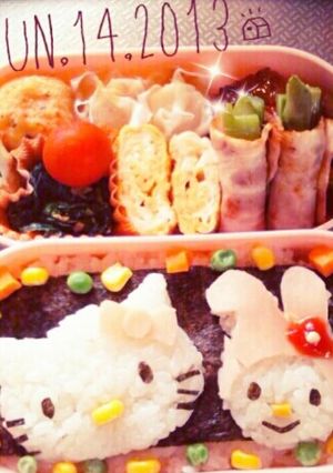 キャラ弁*キティ&マイメロ-レシピのメイン写真