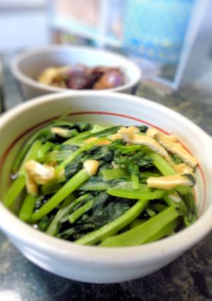 小さな野菜のおかず★小松菜と薄揚げの煮物-レシピのメイン写真