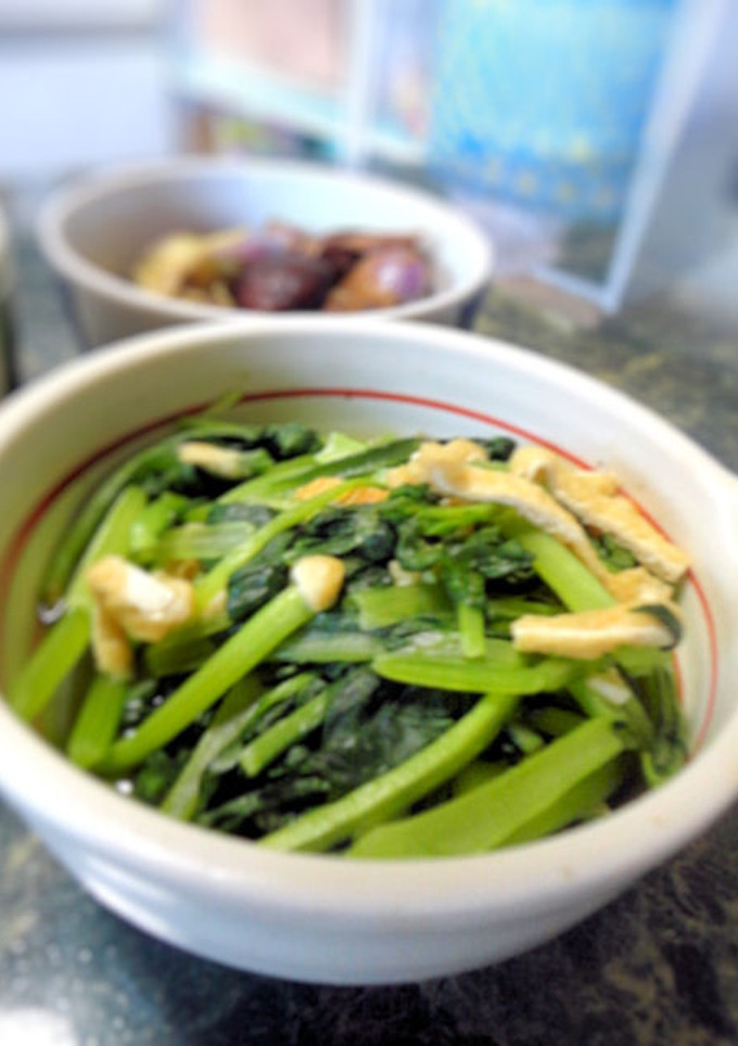 小さな野菜のおかず★小松菜と薄揚げの煮物-レシピのメイン写真