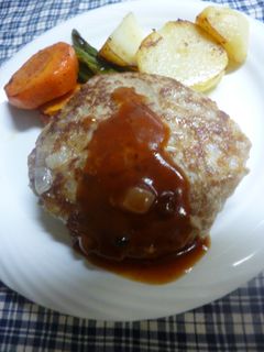 2人分・ハンバーグ(野菜のソテー添え)-レシピのメイン写真