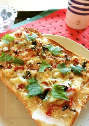 新玉葱×わかめの和風マヨケチャトースト-レシピのメイン写真
