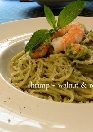 ルッコラとクルミのパスタソース-レシピのメイン写真