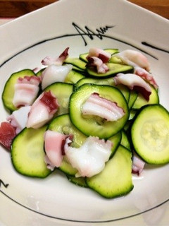 夏にさっぱり☆ズッキーニ・たこの酢の物-レシピのメイン写真