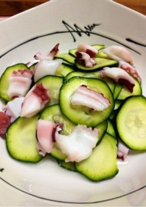 夏にさっぱり☆ズッキーニ・たこの酢の物-レシピのメイン写真