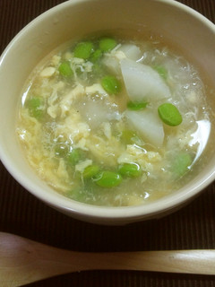 大根と卵のさっぱりスープ♪枝豆入り☆-レシピのメイン写真