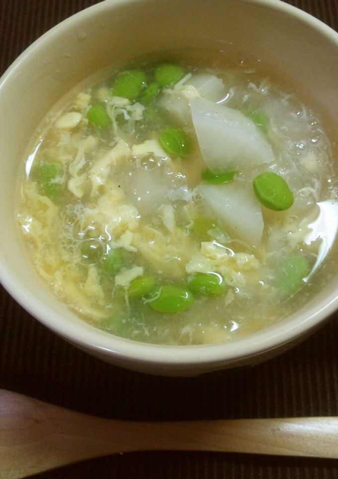大根と卵のさっぱりスープ♪枝豆入り☆-レシピのメイン写真