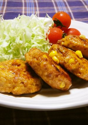 豆腐deふんわり♪コーンのつくねバーグ-レシピのメイン写真