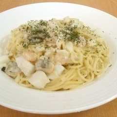 ガーリック海鮮クリームパスタ-レシピのメイン写真