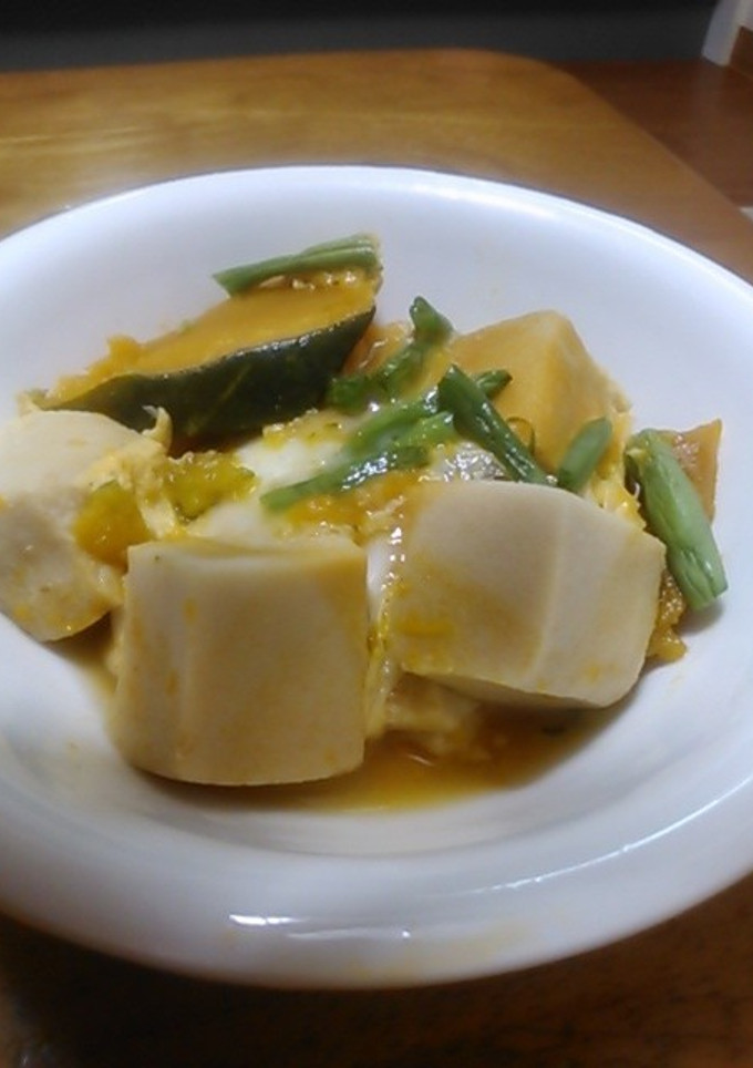 高野豆腐とかぼちゃの卵とじ-レシピのメイン写真