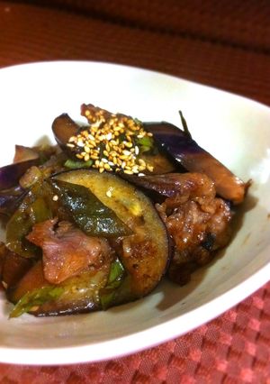 ぴり辛！ ナスと牛肉の青なんばん 炒め-レシピのメイン写真