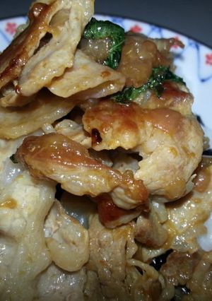 豚の梅炒め丼-レシピのメイン写真