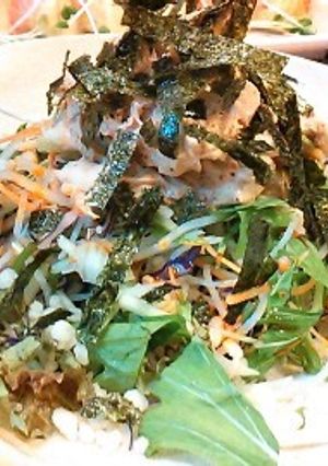 【10品目のサラダ】蒸し鶏のサラダ蕎麦。-レシピのメイン写真