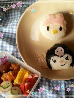 マイメロ＆クロミおにぎり-レシピのメイン写真
