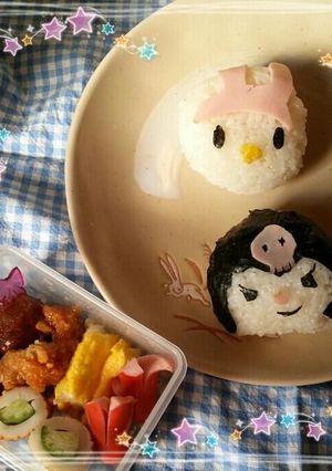 マイメロ&クロミおにぎり-レシピのメイン写真