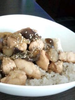ナスとササミの和風丼-レシピのメイン写真