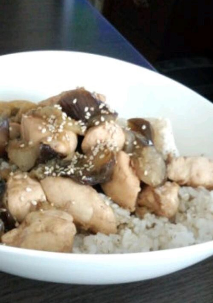 ナスとササミの和風丼-レシピのメイン写真